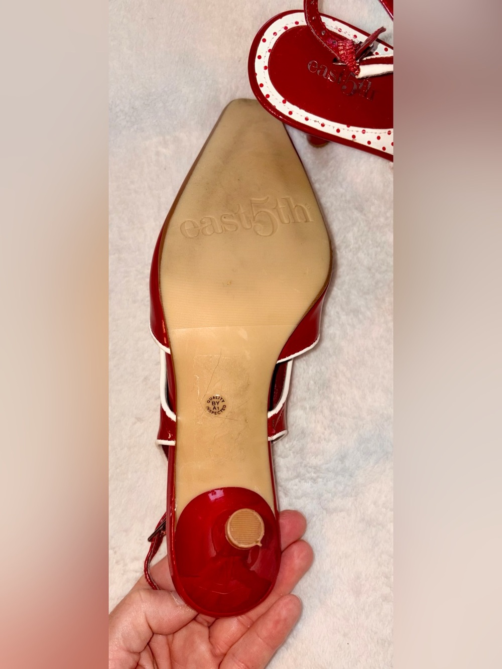 EAST 5th Patent Leather Sling Back Heels sz 8 - Picture 6 of 8